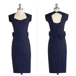Stop Staring! Love Navy Pinup Dress